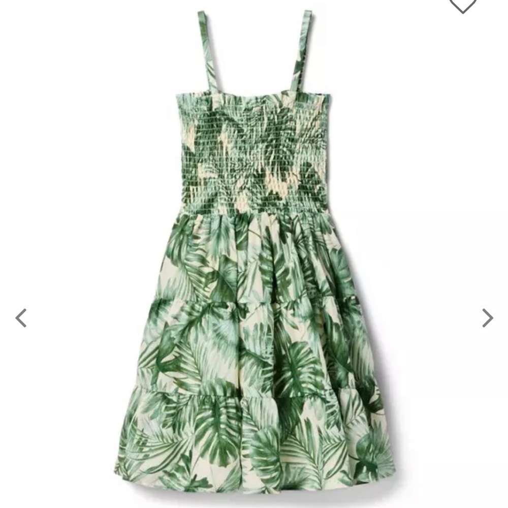 Janie & Jack Millie Smocked Palm Print Dress